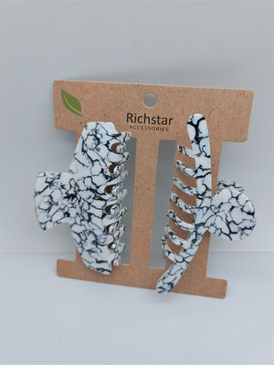 Portable Shark Acetate Hair Claw , Multifunctional Hair Clip Acrylic