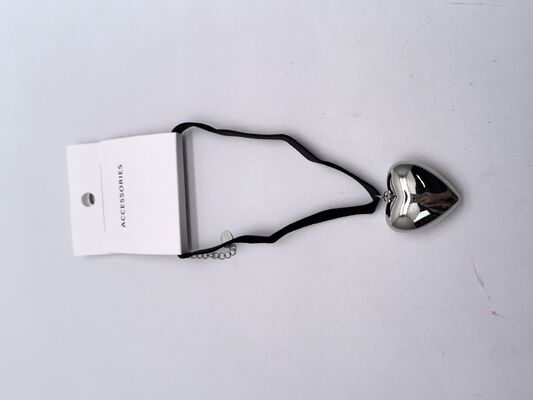 Love Shape Silver Pendant Necklace for Kids