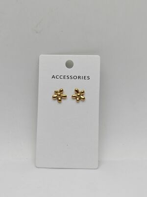 Basic Design Flower Metal Earrings for Women Post Fastening and Affordable