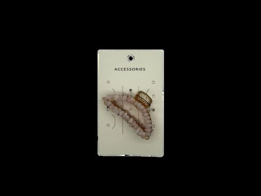 Hand-Wound Hairpin with Natural Crystal Gravel Claw