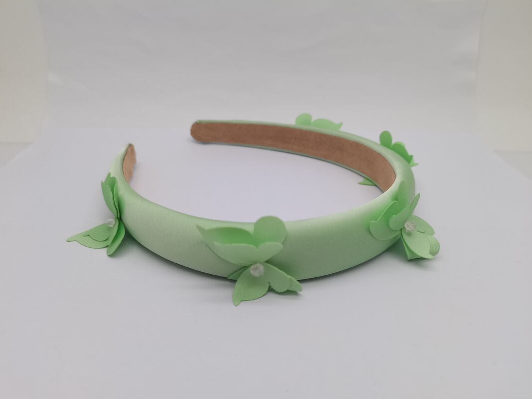 Pure and Fresh Green Butterflies Hairband for Women