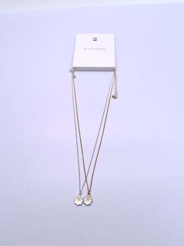 Custom 2-Packs Flower Metal Necklace for Kids in Various Styles Personalized