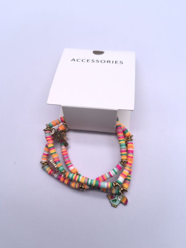 Customized Colorful 3-Packs Bracelet with Cute Birds Pendant